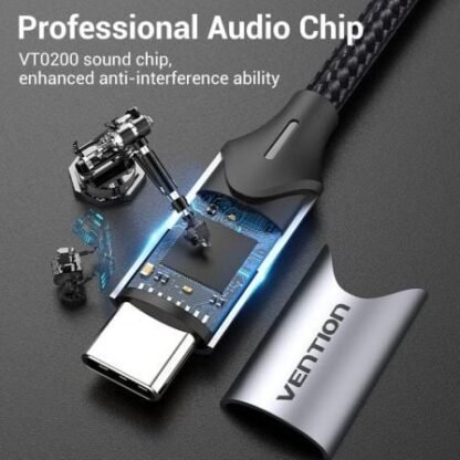 Cable conversor usb tipo-c vention bgphy/ usb tipo-c macho - 2x jack 3.5 hembra/ 30cm/ gris - Imagen 5