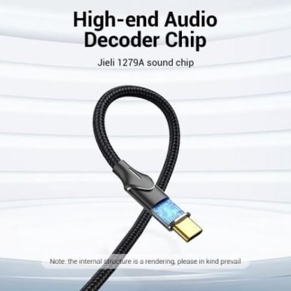 Cable conversor vention bguhi/ 2x rca macho - usb tipo-c macho/ 3m/ gris - Imagen 2