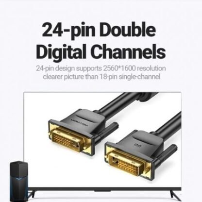 Cable dvi vention eaabf/ dvi-d macho - dvi-d macho/ 1m/ negro - Imagen 3