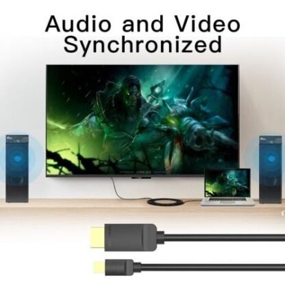 Cable conversor vention habbh/ mini displayport macho - hdmi macho/ 2m/ negro - Imagen 3