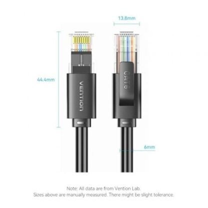 Cable de red rj45 utp vention ibrbj cat.6/ 5m/ negro - Imagen 4