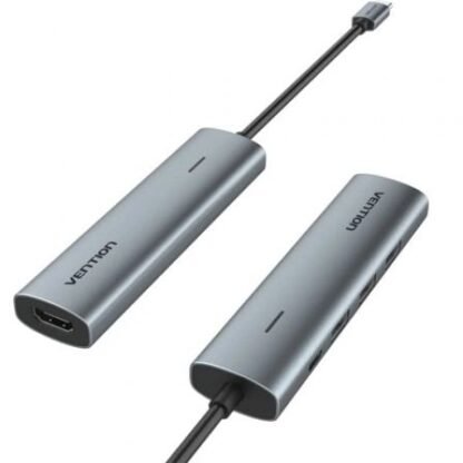 Docking usb tipo-c vention tgghb/ 3xusb/ 1xhdmi/ 1xusb tipo-c pd