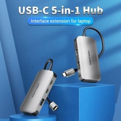 Hub usb tipo-c vention tndhb/ 3xusb/ 1xusb tipo-c/ 1xusb tipo-c pd - Imagen 2