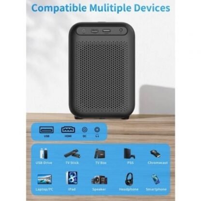 Proyector portátil wanbo tt/ 650 lúmenes/ full hd/ hdmi/ bluetooth/ wifi/ negro - Imagen 4