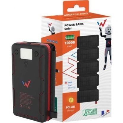 Powerbank solar 10000mah wonder wx10s/ 10w/ negra y roja - Imagen 5