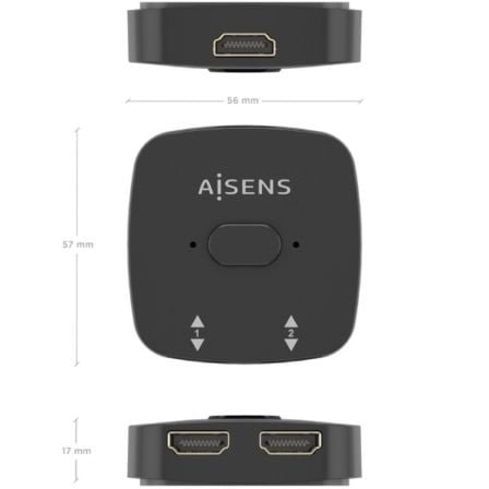 Switch conmutador 4k hdmi 2.0 bidireccional aisens a123-0948 hdmi hembra - 3x hdmi hembra - Imagen 4