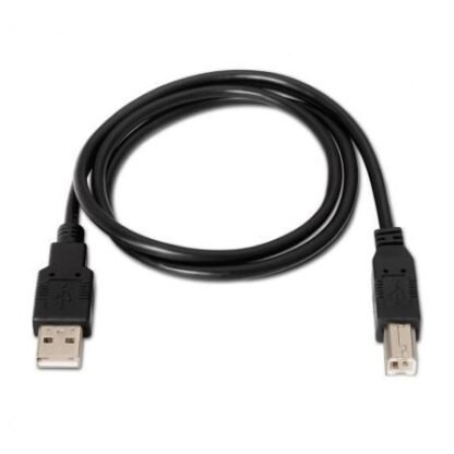 Cable usb 2.0 impresora aisens a101-0008/ usb tipo-b macho - usb macho/ hasta 2.5w/ 60mbps/ 4.5m/ negro - Imagen 2