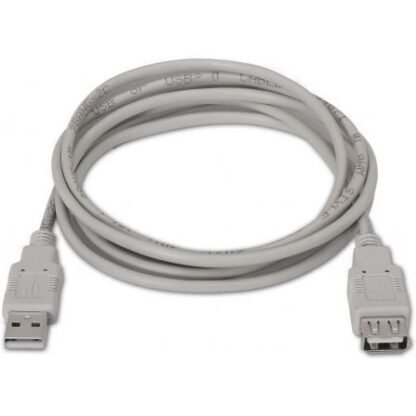 Cable alargador usb 2.0 aisens a101-0013/ usb macho - usb hembra/ hasta 2.5w/ 60mbps/ 1.8m/ beige - Imagen 2