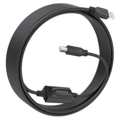 Cable alargador usb 2.0 con amplificador aisens a101-0881/ usb macho - usb tipo-b macho/ 10m/ negro - Imagen 2