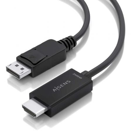 Cable conversor aisens a125-0892/ displayport macho - hdmi 4k macho/ 1m/ negro - Imagen 3