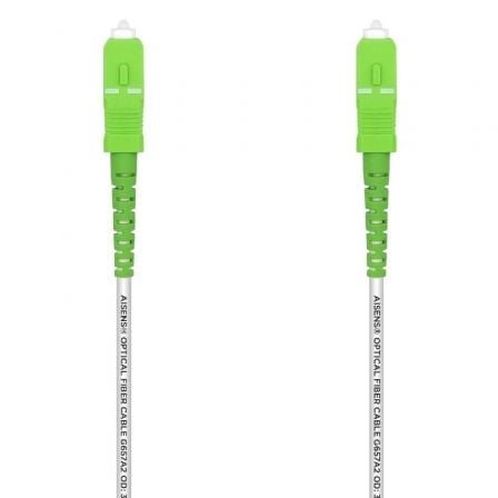 Cable de fibra óptica g657a2 3.0 aisens a152-0495/ lszh/ 3m/ blanco
