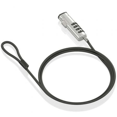 Cable de seguridad tipo nano para portátiles aisens aslk-d50n05-bk/ 1.5m - Imagen 2
