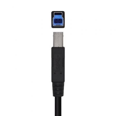 Cable usb 3.0 impresora aisens a105-0444/ usb tipo-b macho - usb macho/ 2m/ negro - Imagen 2