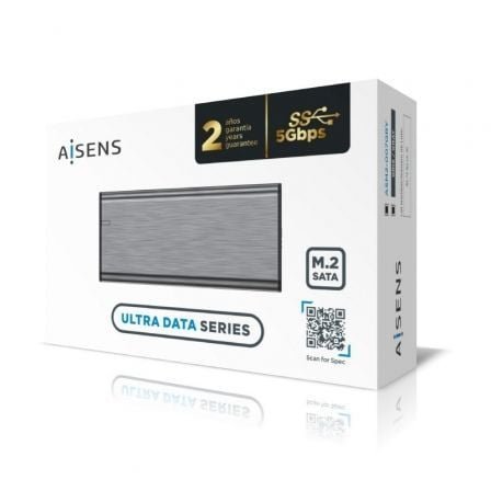 Caja externa para disco ssd m.2 sata aisens asm2-007gry/ usb 3.1 gen1/ sin tornillos - Imagen 5