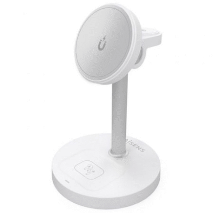 Base de carga inalámbrica aisens asch-15w3wc065-w/ 15w/ blanco
