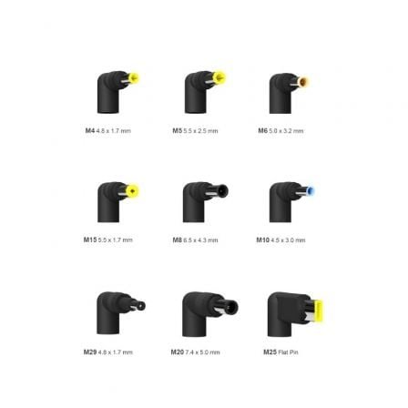 Cargador de portátil aisens aslc-65wauto-bk/ 65w/ automático/ 9 conectores/ voltaje 18.5-20v/ 1 usb qc3.0 - Imagen 3