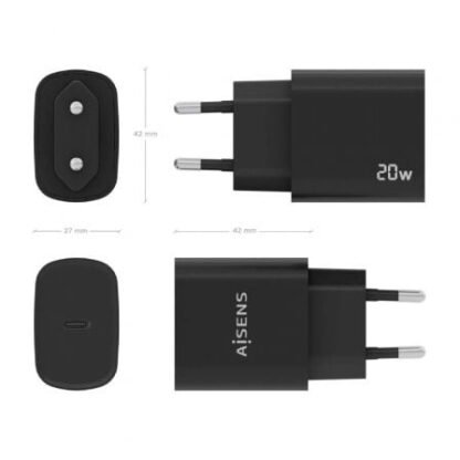 Cargador de pared aisens a110-0753/ 1xusb tipo-c/ 20w - Imagen 4