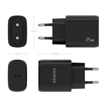 Cargador de pared aisens a110-0757/ 1xusb tipo-c/ 25w - Imagen 4