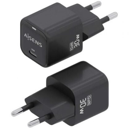 Cargador de pared gan aisens asch-30w1p019-bk/ 1xusb tipo-c/ 30w - Imagen 2