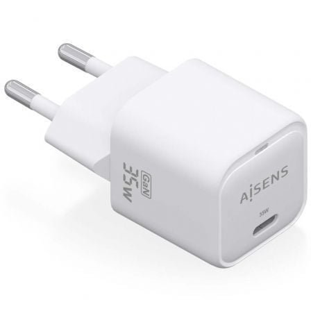 Cargador de pared gan aisens asch-35w1p022-w/ 1xusb tipo-c/ 35w