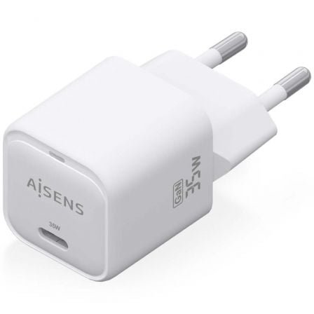 Cargador de pared gan aisens asch-35w1p022-w/ 1xusb tipo-c/ 35w - Imagen 2