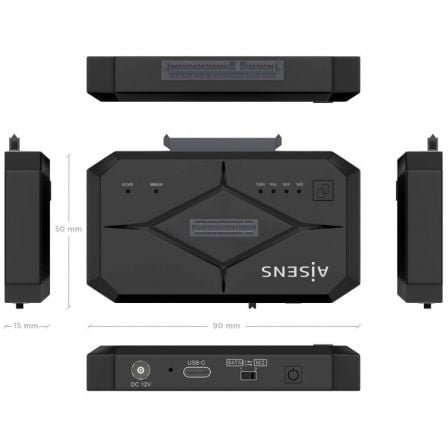 Docking station para ssd m2 sata/nvme aisens asds-m2sata04b - Imagen 4