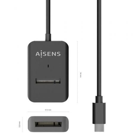 Dock usb tipo-c para ssd m2 sata/nvme aisens asuc-m2d011-bk/ negro - Imagen 4