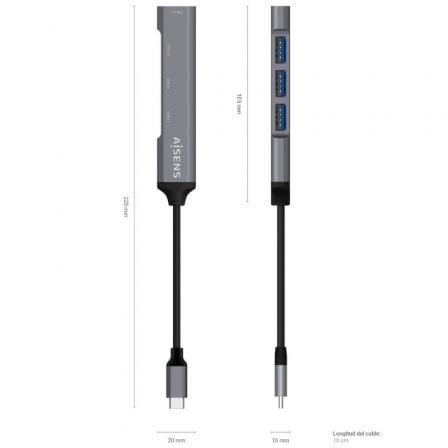 Hub usb tipo-c aisens a109-0541/ 4xusb - Imagen 4