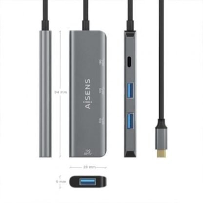 Hub usb tipo-c aisens a109-0764/ 3xusb/ 1xusb tipo-c/ gris - Imagen 4