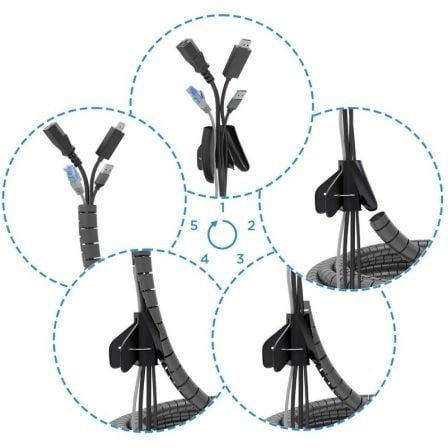 Organizador de cables en espiral aisens a151-0899/ 6m - Imagen 2