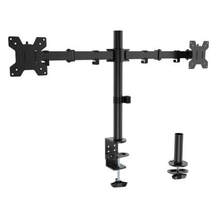 Soporte de mesa para 2 monitores aisens dt32tsr-279/ giratorio/ inclinable/ hasta 10kg