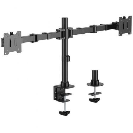 Soporte de mesa para 2 monitores aisens dt35tsr-359/ giratorio/ inclinable/  hasta 20kg