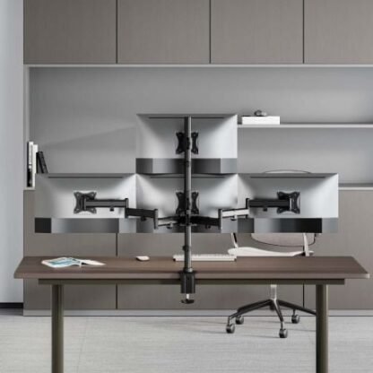 Soporte de mesa para 4 monitores y tv aisens dt27tsr-379/ giratorio/ inclinable/ hasta 8kg - Imagen 3
