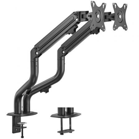 Soporte de mesa para 2 monitores aisens dt32tsr-141/ giratorio/ inclinable/ hasta 8kg - Imagen 2