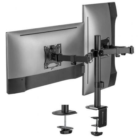 Soporte de mesa para 2 monitores o tv aisens dt32tsr-149/ giratorio/ inclinable/ hasta 9kg - Imagen 3