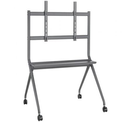 Soporte de suelo con ruedas aisens ft86fe-143 para tv o pantalla interactiva 50"-86"/ hasta 120kg