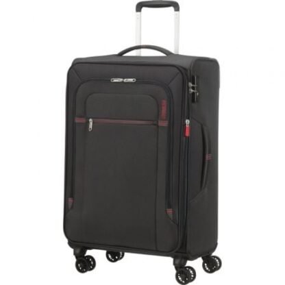 Maleta mediana american tourister crosstrack spinner expansible 67cm/ 67.5x42x27.5cm/ 4 ruedas/ gris y rojo - Imagen 2