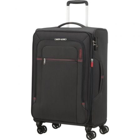 Maleta mediana american tourister crosstrack spinner expansible 67cm/ 67.5x42x27.5cm/ 4 ruedas/ gris y rojo - Imagen 2