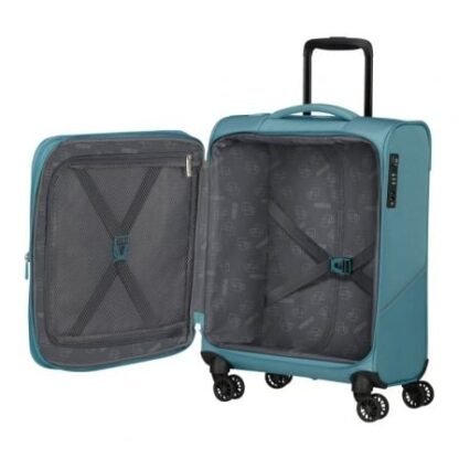 Maleta de cabina american tourister summerride spinner 55cm/ 55x40x23cm/ 4 ruedas/ azul brisa - Imagen 3