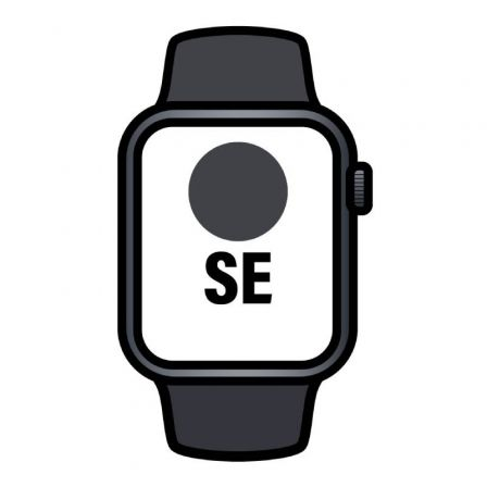 Apple watch se/ gps/ 40mm/ caja de aluminio medianoche/ correa deportiva medianoche m/l