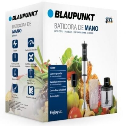Batidora de mano blaupunkt bp4009/ 1500w/ capacidad 1l/ incluye varilla y picadora - Imagen 4