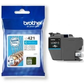 Cartucho de tinta original brother lc421/ cian