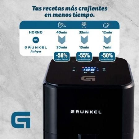 Freidora por aire airfryer / sin aceite grunkel black easy fryer/ 1200w/ capacidad 4l - Imagen 3