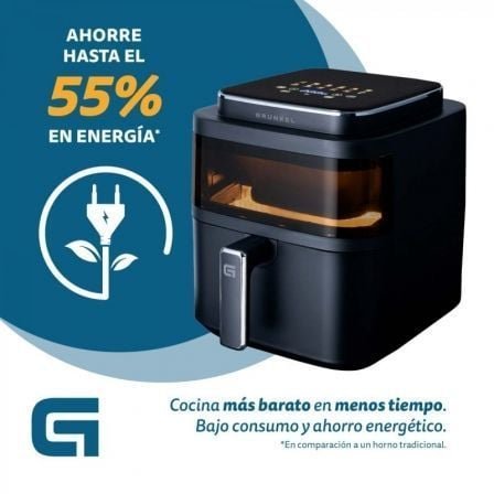 Freidora por aire airfryer / sin aceite grunkel black light fryer/ 1400w/ capacidad 6l - Imagen 5
