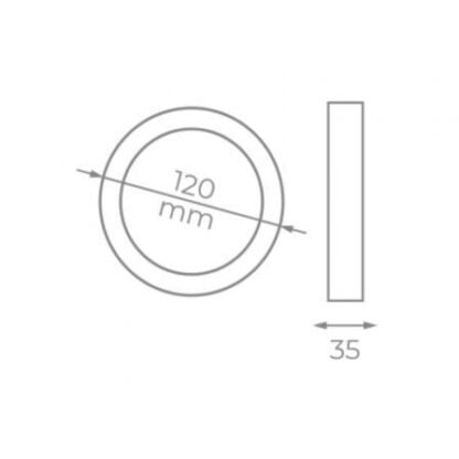 Downlight iglux sup-102307-nb v2/ circular/ ø120 x 35mm/ potencia 7w/ 540 lúmenes/ 4000ºk/ blanco - Imagen 2