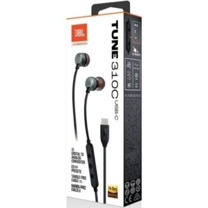 Auriculares intrauditivos jbl tune 310c/ con micrófono/ negros - Imagen 5