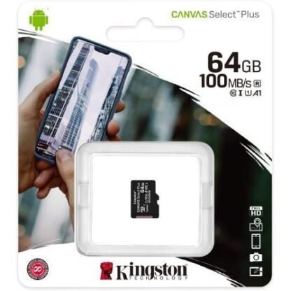Tarjeta de memoria kingston canvas select plus 64gb microsd xc/ clase 10/ 100mbs - Imagen 3