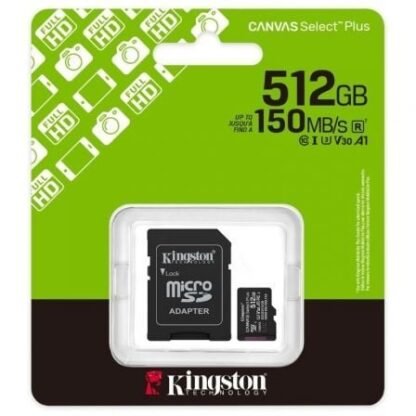 Tarjeta de memoria kingston canvas select plus 512gb microsd xc con adaptador/ clase 10/ 150mbs - Imagen 3