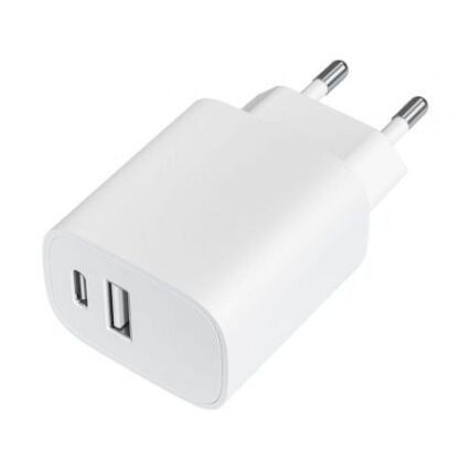 Cargador de pared leotec lecsph20w2w/ 1xusb tipo-c/ 1xusb/ 20w