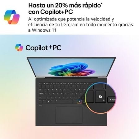 Portátil lg gram 15z80t-g.au75b ryzen ai 7-350/ 16gb/ 512gb ssd/ 15.6"/ win11 - Imagen 2